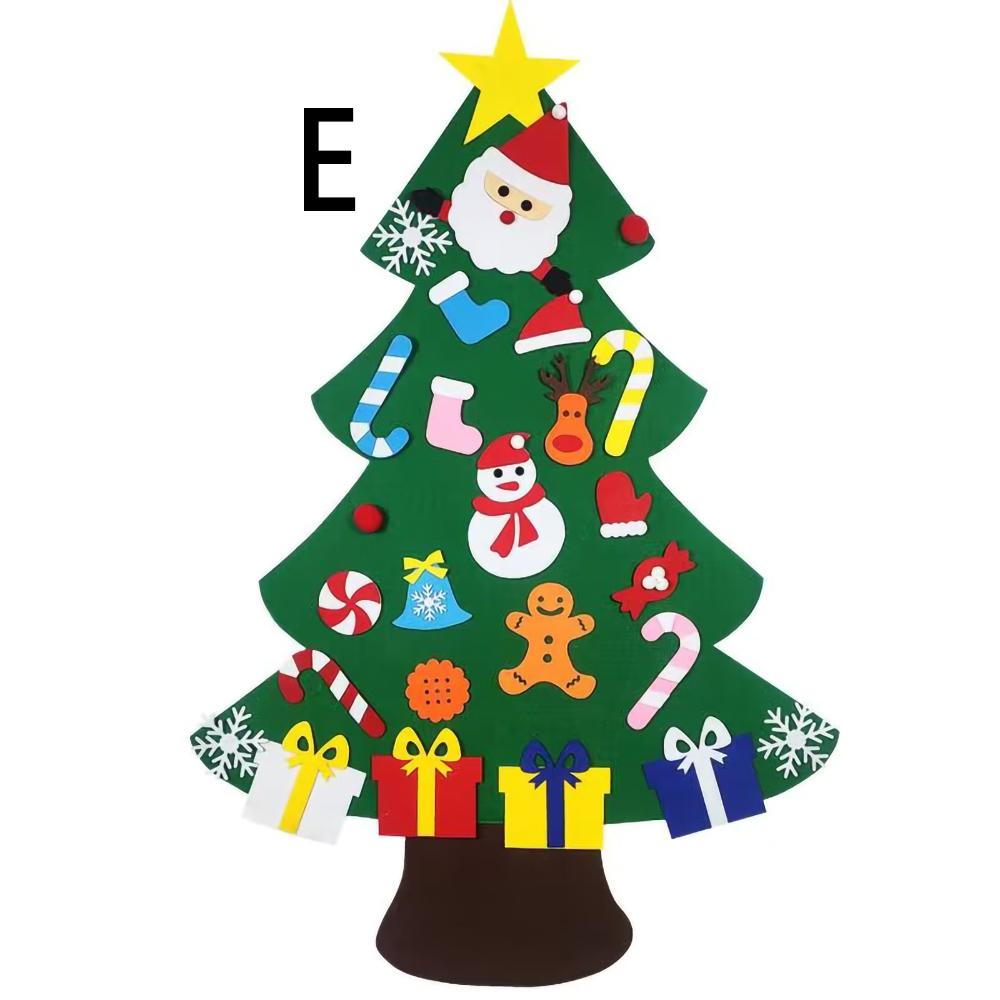 DIY Filt Juletre Julepynt til Hjemmet Navidad 2025 Nyttår Julepynt Julenissen Jul Barnas Gaver