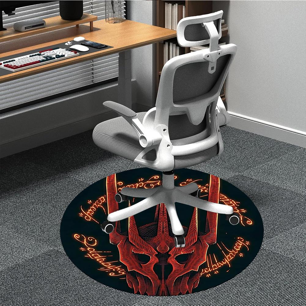 

1pc The Lord of the Rings Office Round Area Rug, Under Office Chairs Bedroom Living Room Home Decor, Room Deco, Available in Various Sizes181 80cm by 80cm