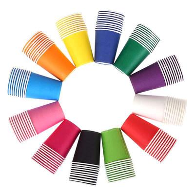 DIY Colored Paper Cups for Kids' Crafts – 10 Vibrant Colors, Thickened for Durability