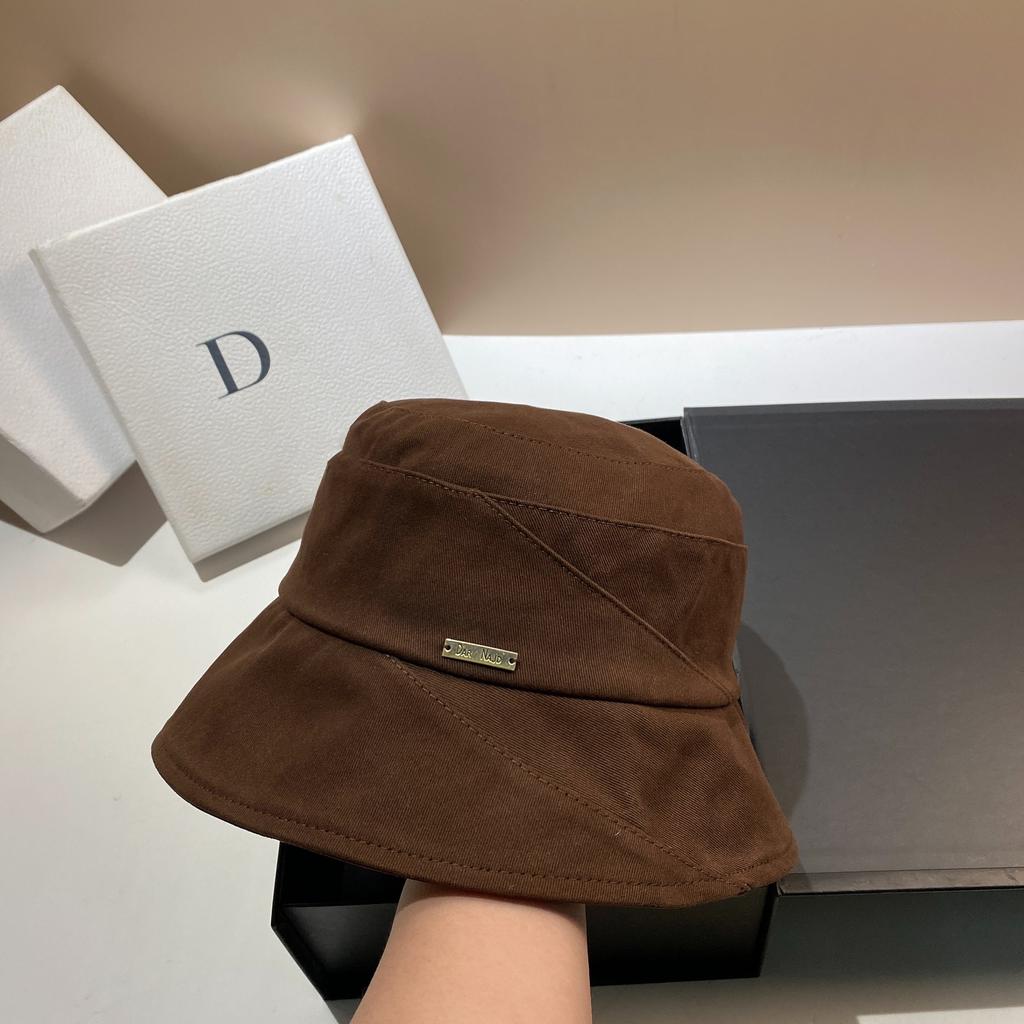 Cotton Bucket Hat Women'S Spring And Summer Outdoor Sunscreen Face Cover Casual Hat Simple Internet Celebrity Basin Hat Tide