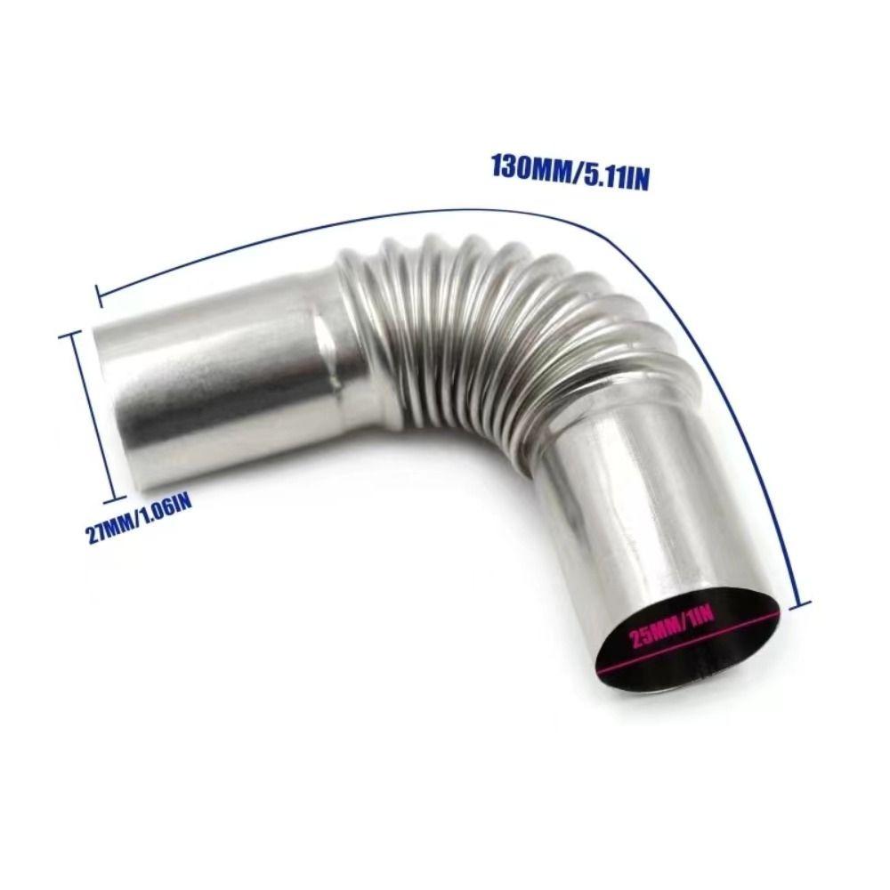 1Pc 24mm Exhaust Pipe Tube Silver Elbow Connector car assessories parts Boat Heater  for car