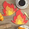 [20pcs New Flame Napkins] 20pcs Flame-Shaped Decorative Paper Napkins 12.08x12.6 Inch | Vibrant Fire Design