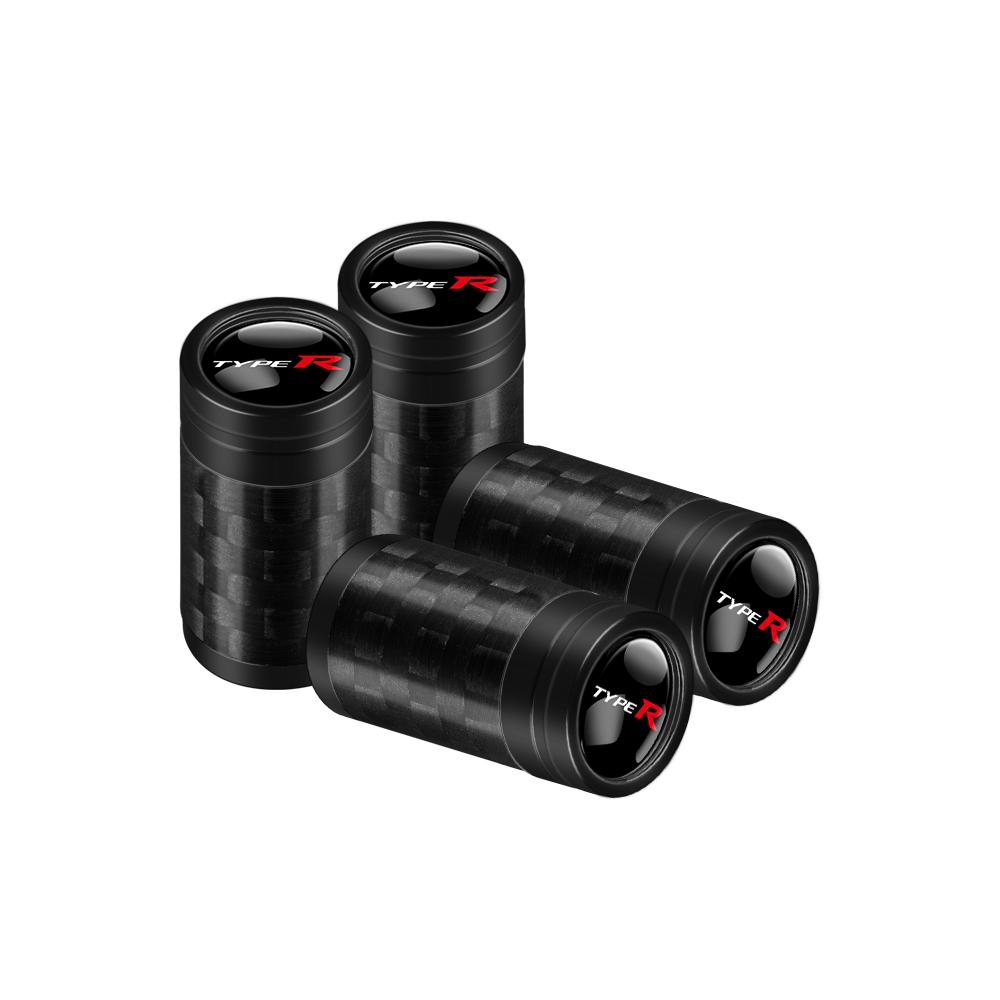 4pcs Carbon Fiber Car Tire Valve Cap Metal Tyre Wheel Stem Air Valve Cover For Honda Civic Mugen Jazz City Fit Accord 7 Odyssey