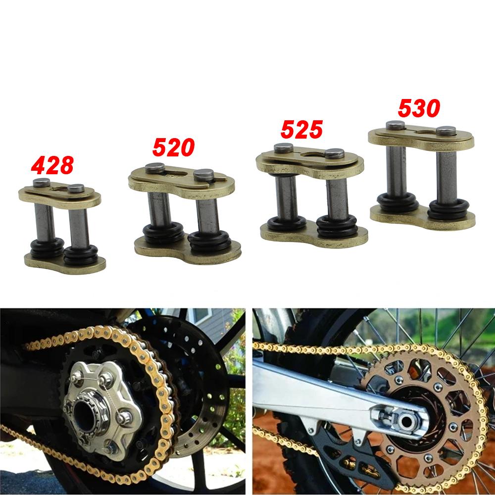 Motorcycle Gold Oil Seal Chain Buckle 428 520 525 530 with O-ring Chain Lock Motorcycle Buckle Connecting Rod Chain Joint Chain