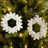 Charms Wooden Snow Foam Elegant Christmas Tree Decoration Party Supplies Ornaments Hanging Pendants