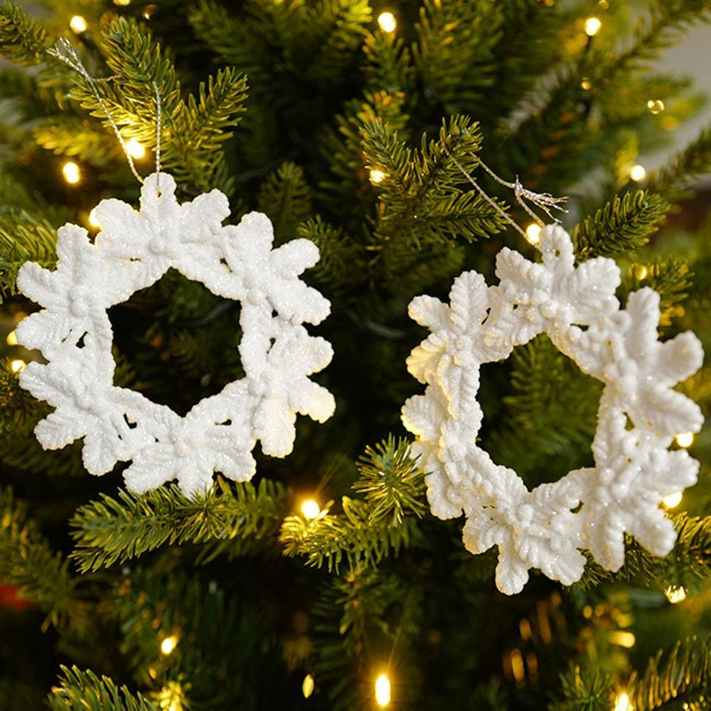 Charms Wooden Snow Foam Elegant Christmas Tree Decoration Party Supplies Ornaments Hanging Pendants