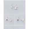 Fashion Hollow Triangle Geometric Stud Earrings For Women Simple White Gold Plated Ear Jewelry