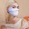 Summer Color Block Gradient Anti-UV Eye Corner Protection 3D Ice Silk Face Mask for Women