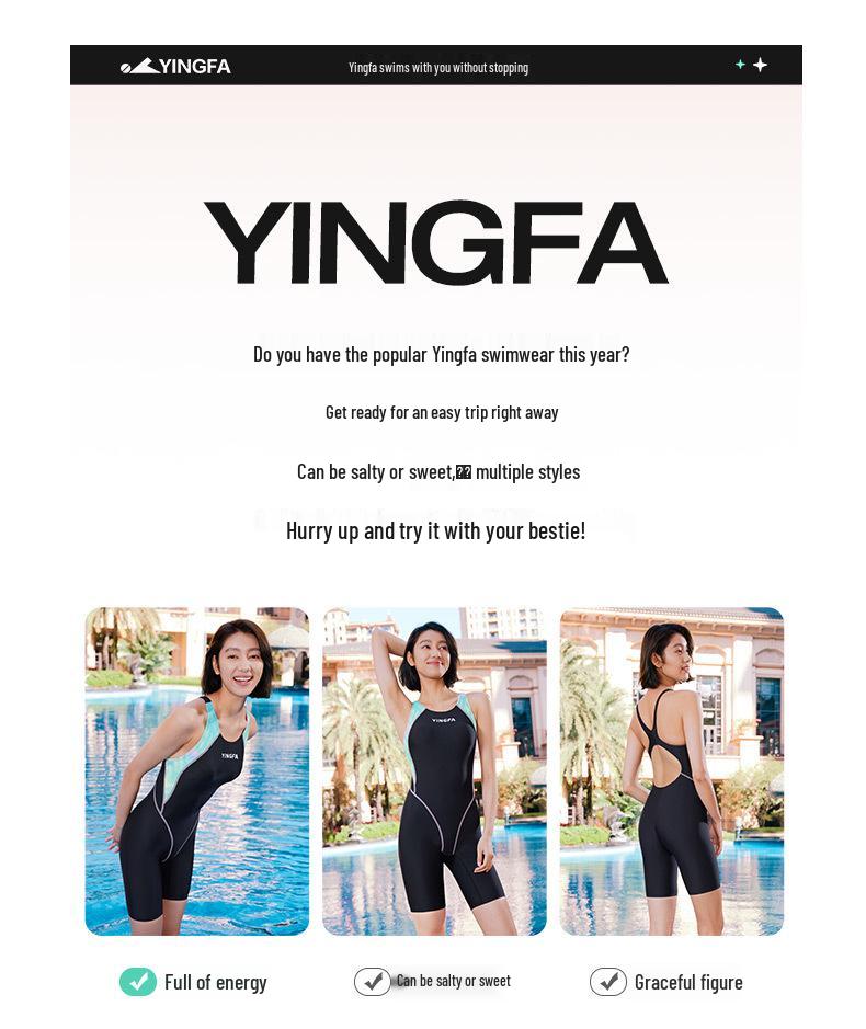 Yingfa Women's 2024 Slimming Conservative One-Piece Swimsuit
