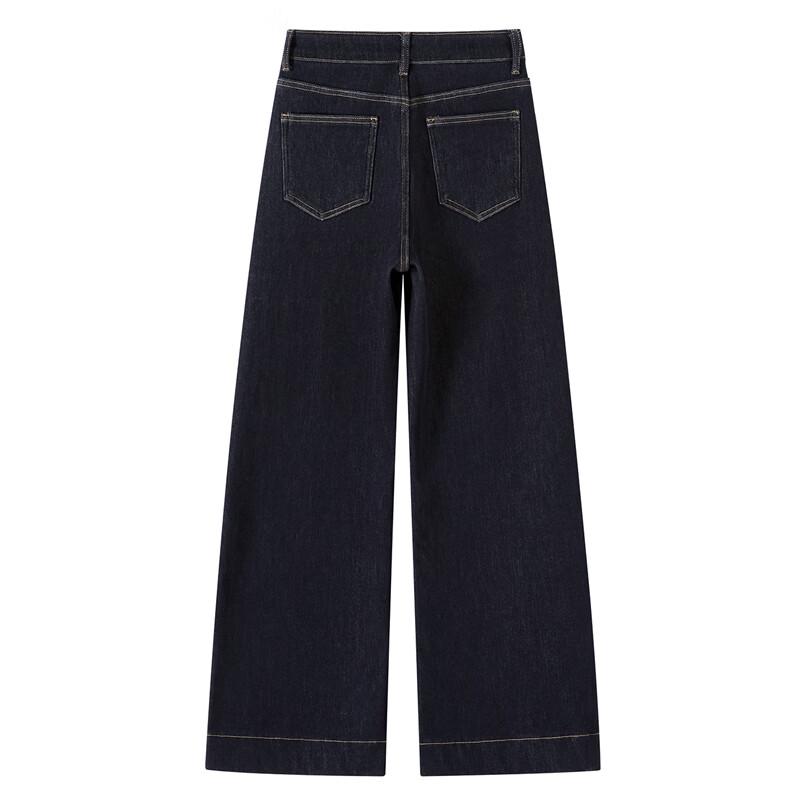 

She Chi Women s Fleece-Lined High-Waist Wide-Leg Jeans L