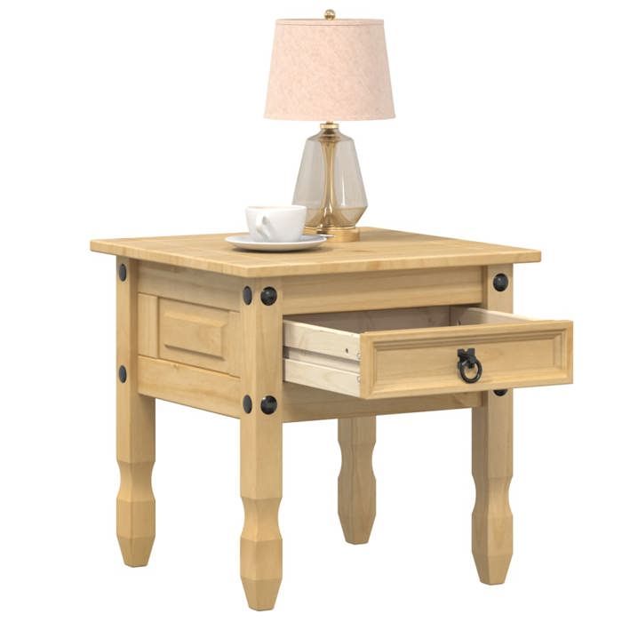 VidaXL Side Table Corona 50x50x50 Cm Solid Pine Wood, Accent Table, Coffee Table, Living Room Table, End Table 4005664