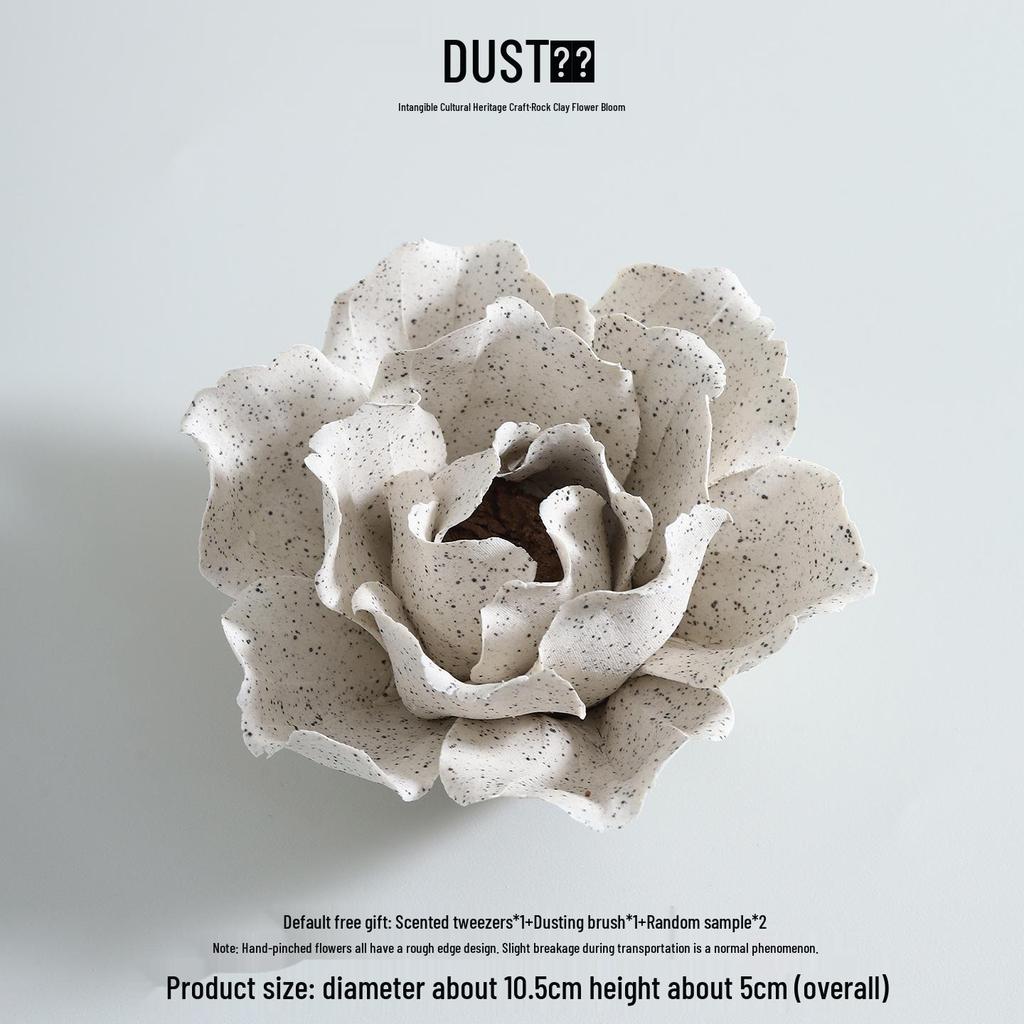 Handmade Ceramic Flower Incense Holder - Chinese Aromatherapy Diffuser Souvenir