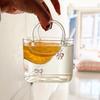 Glass Cup Portable Handbag Shape Creative Cocktail Glasses with Funny Fruit Design for Outdoor Events and Parties