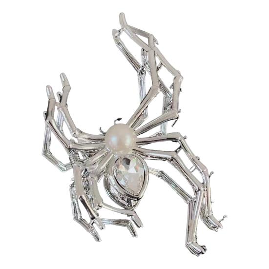 Halloween Hair Claw Black Spider Web Skeleton Hand Bat Shape Hair Clip Anti-slip Teeth Back Head Shark Hair Clip Styling Accessory