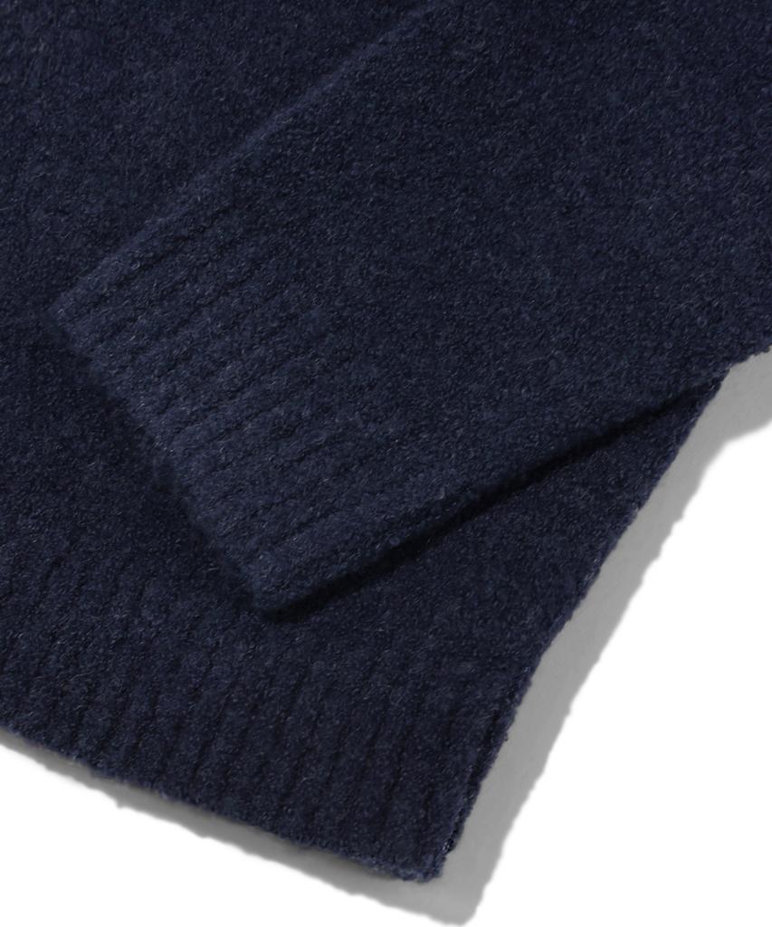 Trillion Wool Boucle Collar Cardigan Knit (Current Navy)