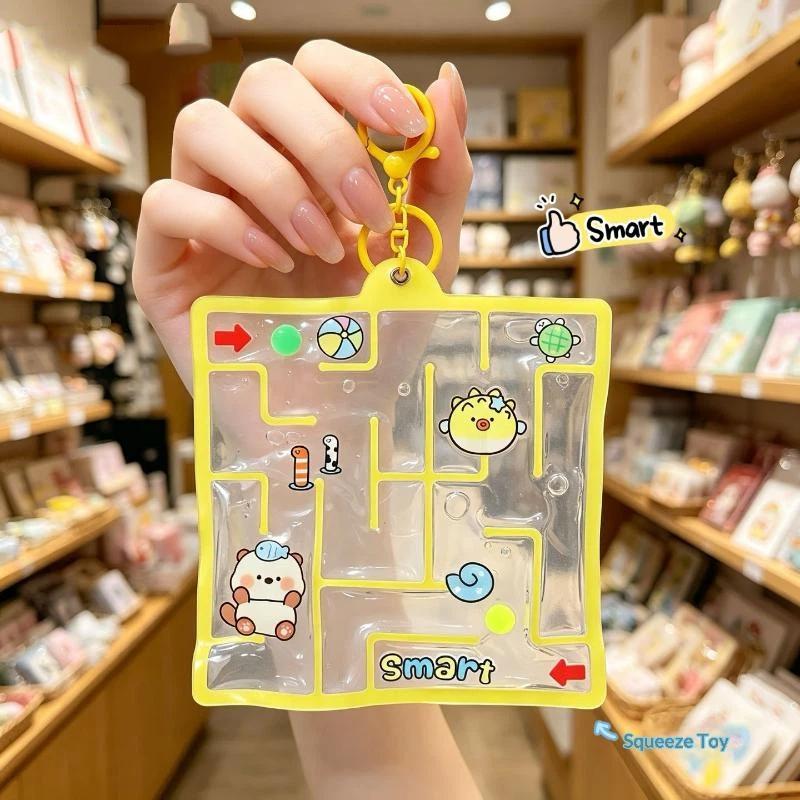 Water Bag Maze Squeeze Toy With Portable Keychain Stress Relief Fidget Toys Backpack Hanging Pendants Best Gift