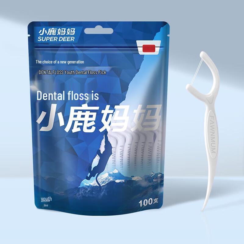 FAWNMUM Double Line Dental Floss Sticks