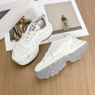 Thick Sole Heightening Spring New Student Double Net Breathable Sports Leisure Temperament Dad Shoes