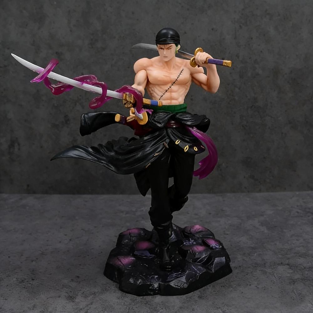 20CM Roronoa Zoro Figure Santōryū Santōryū Haoushoku Haki  Anime ONE PIECE Scene Decoration Model Toy Gift Collection  PVC