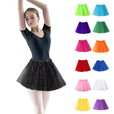 Dámská sukně Glitter Festival Outfit Společenské šaty Spodní sukně Taneční šaty Plesové šaty Večerní šaty Baletní sukně Cosplay Slavnostní sukně