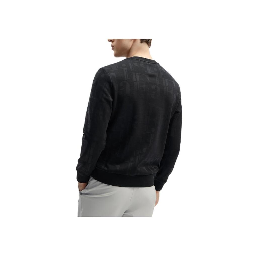 Fila All Over Print Casual Pullover Sweatshirt Men Sweatshirt Black F11M412203F-BK