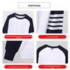 TB BROWIN2025 Autumn Water Ripple Raglan Sleeve Color Block Casual Crew Neck Sweatshirt