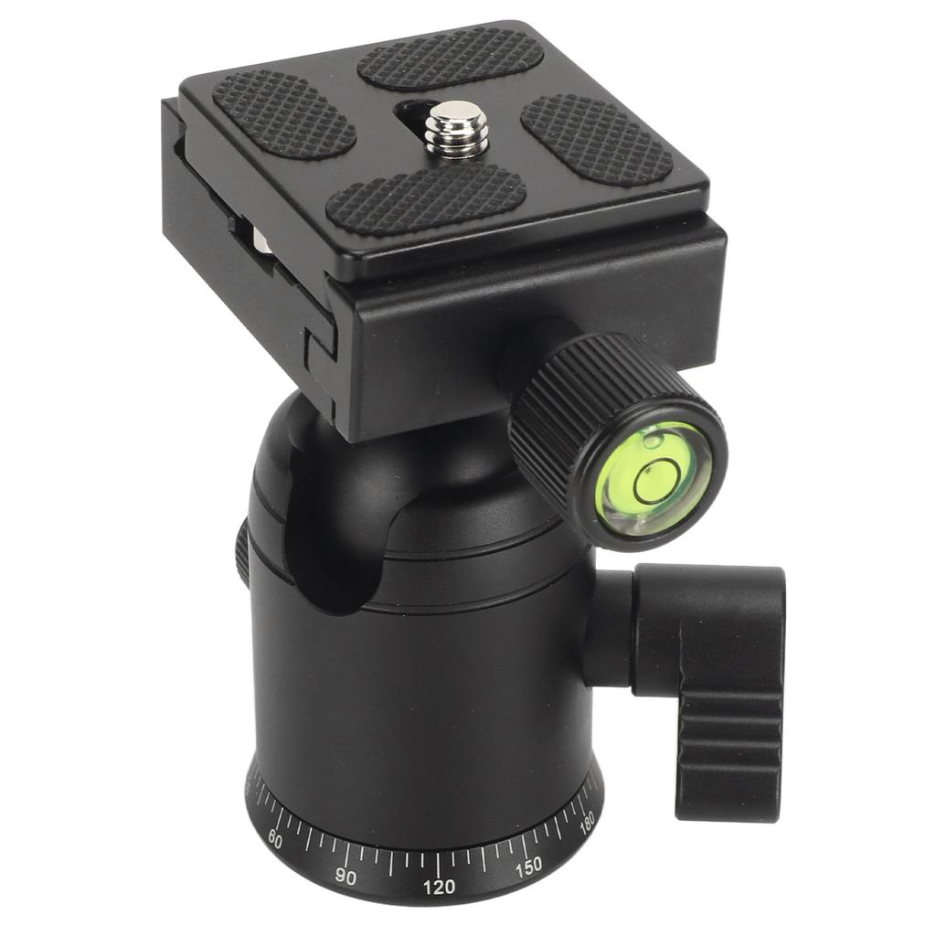 Panoramic Ball Head 360 Degree Rotating 38in Thread Metal Tripod Head with 14in Quick Release