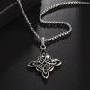 Fashion Antique Silver Color Irish Knot Charms Geometric Pendant Necklace Irish Celtic Knot Necklace Vintage Jewelry Gifts