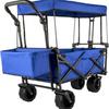 Foldable Outdoor Four-Wheel Trolley Cart for Camping and Shopping