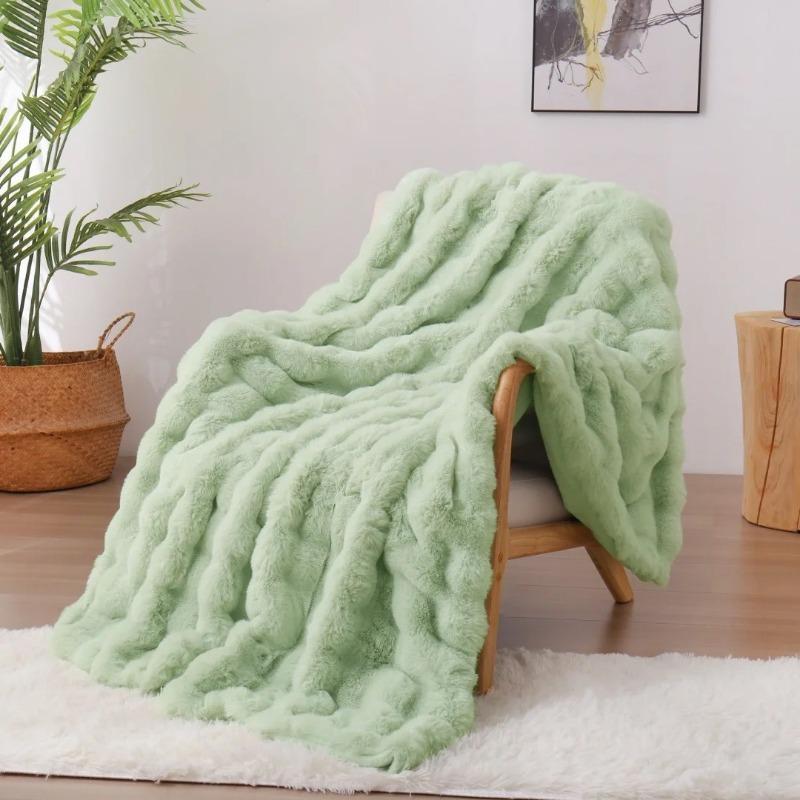 

Super Soft Faux Fur Blanket Fuzzy Fur Faux Elegant Cozy with Fluffy Throw Blanket Bed Long Shaggy Soft Warm Bedding Sheet 100x160cm