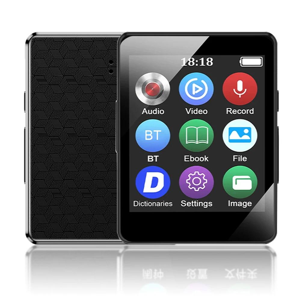 Portable MP4 Player with Speaker Touch/Button Full Screen Music Player BT HiFi MP3 Walkman Support FM Radio Recording E-Book