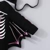 Spring and Autumn New Baby Halloween Bat Round Neck Long Sleeve Jumpsuit