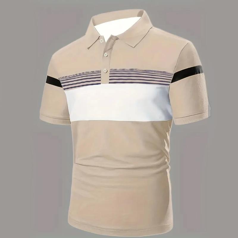 

Мужская повседневная легкая рубашка поло с короткими рукавами, летние мужские топы 3XL хаки