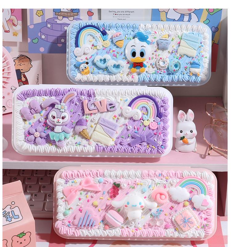 DIY Handgemachtes Cremeleim Stiftebox Set – Kreatives und Niedliches Schüler Schreibwaren Paket