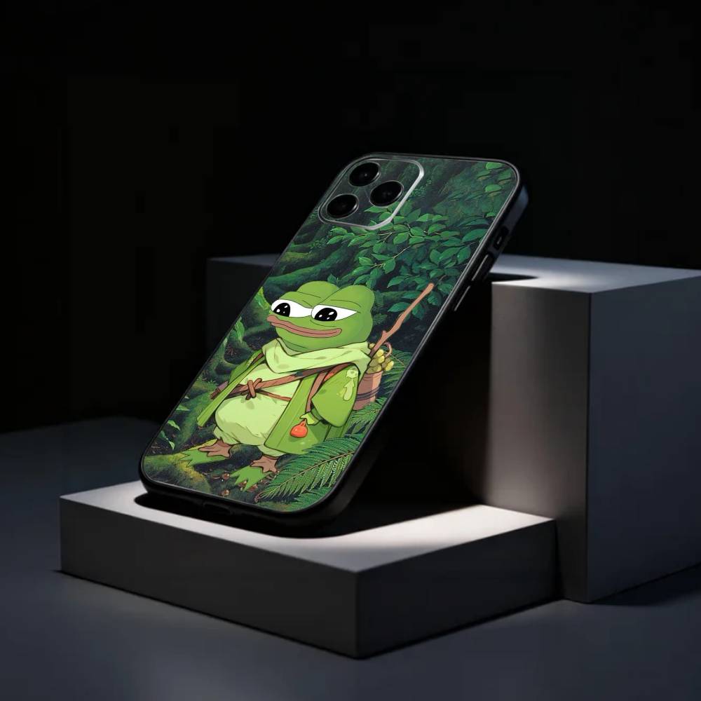 P-Pepe the Frog Phone Case Silicone Soft For IPhone 17 16 15 14 13 12 11 X XR Plus Pro Max Plus