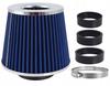 Sport Air Filter Cone Blue 3 Adapters
