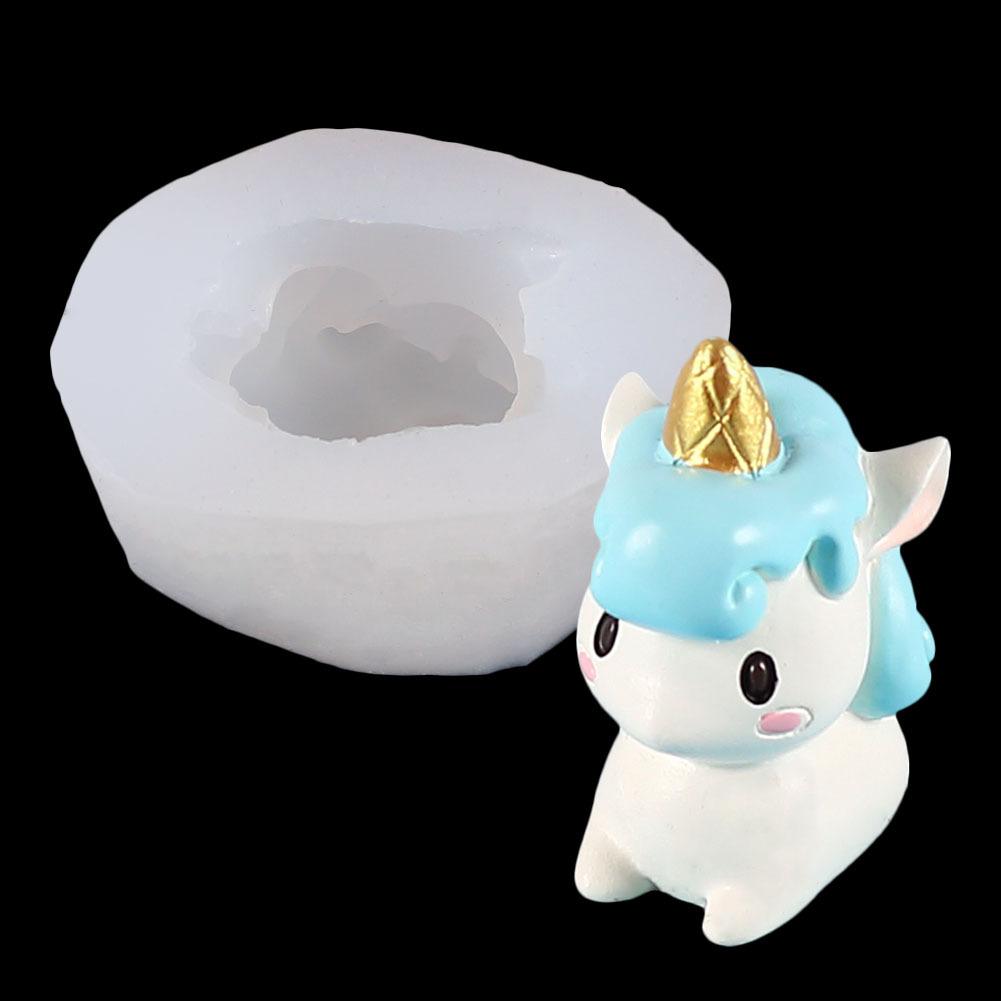 

3D Cute Unicorn Candle Silicone Mould Animal Series Candle Shape Handmade Pastry Chocolate Cake Baking Mould Tools Home Crafts