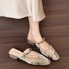 Fashion Baotou Half Slippers Women's Spring/Autumn New Shallow Mouth Pumps Women Interior Height Increase Large Size