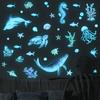 Luminous Ocean Animal Wall Sticker For Kids Bedroom Decor Baby Room Fluorescent Night Llight Whale Sticker Shines In The Dark