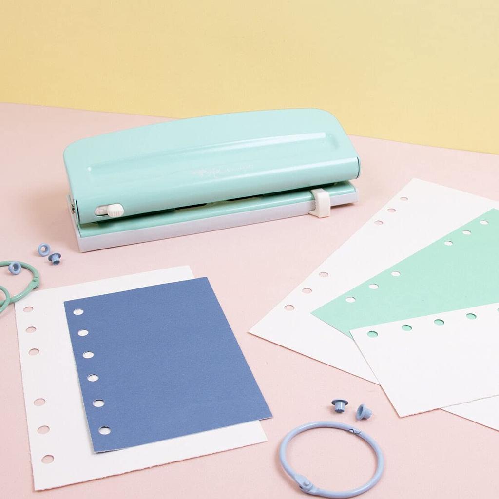 Craftelier - 6 Hole Punch | Adjustable Hole Puncher for Mini, Pocket, A6, A5, Personal and Deskfax | Journaling Supplies | Punching Capacity for 8 x