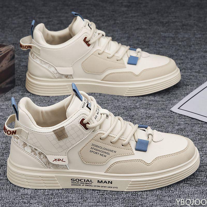 Fashion Spring Summer New Fashionable High Top Men Flats Bottomed Board Shoes Trendy Versatile Casual Comfortable Single Shoes