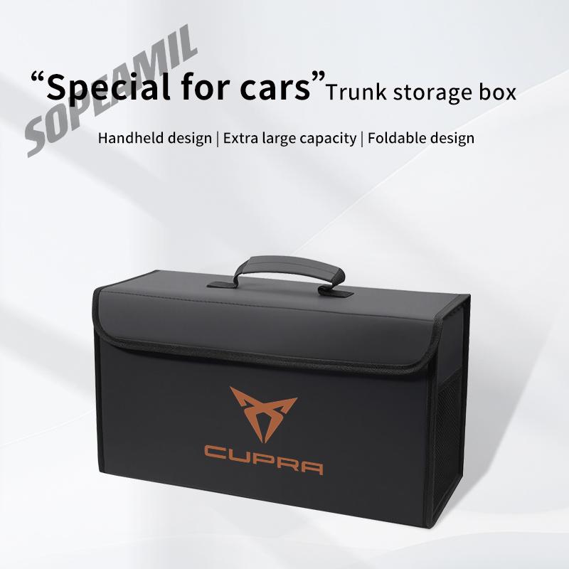 VRT4 For Cupra Ateca Born Leon IBIZA Raval Formentor Terramar Tavascan Car Trunk Storage Box Capacity Foldable Stowing Tidying Bag