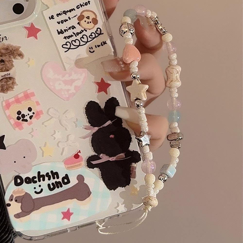 Funda de Teléfono Móvil con Cadena y Lanyard para Apple/Para Huawei Correa de Muñeca Portátil Colgante Personalizado Estilo Ins Dulce y Genial