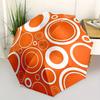 1pc Circles Pattern Auto Folding Umbrella, 8-Rib Sturdy Canopy, Portable Travel Umbrella for Outdoor Use