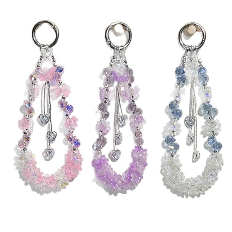 [Designer] Flower DIY Jingjing mobile phone lanyard lanyard mobile phone chain beaded ins mobile phone pendant