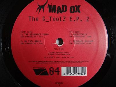 Disc de 12 inch MADOX - The G_Toolz EP 2 MTR2179,04 Mantra Vibes, M 2003 Italia Dance & Electronica Folosit