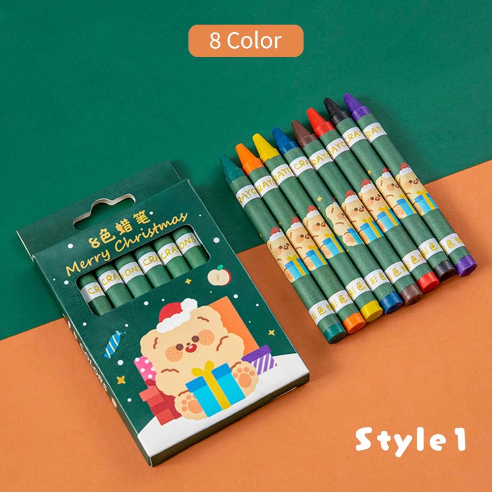 

8/12 цветных рождественских мелков для студентов, граффити, ручка для рисования, художественные принадлежности для рисования, подарки, канцелярские принадлежности 8 color