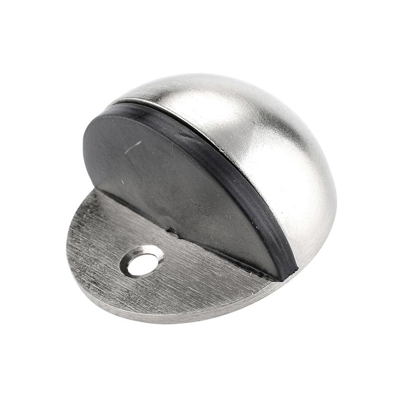 NAIERDI 7 Colors Stainless Steel Rubber Door Stopper Non Punching Sticker Door Holders Catch Floor Mounted Nail-free Door Stops