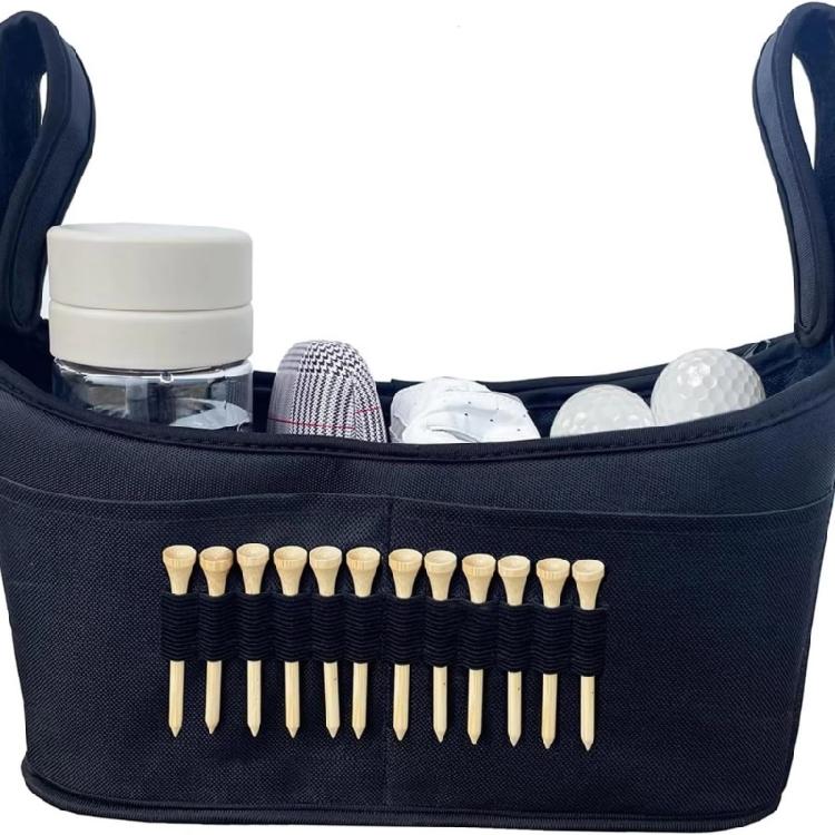 Heavy Duty Golf Cart Accessory Organizer Bag Waterproof Polyester Multi Compartment Accessories Storage Solution