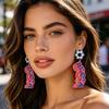 USA Flag Acrylic Dangle Drop Earrings Independence Day-Themed Earrings Comfortable To Wear Multiple Styles for Sports Holiday Outfits